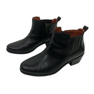 Vionic Joy Bethany Waterproof Leather Zip Ankle Boots Womens 11 Black